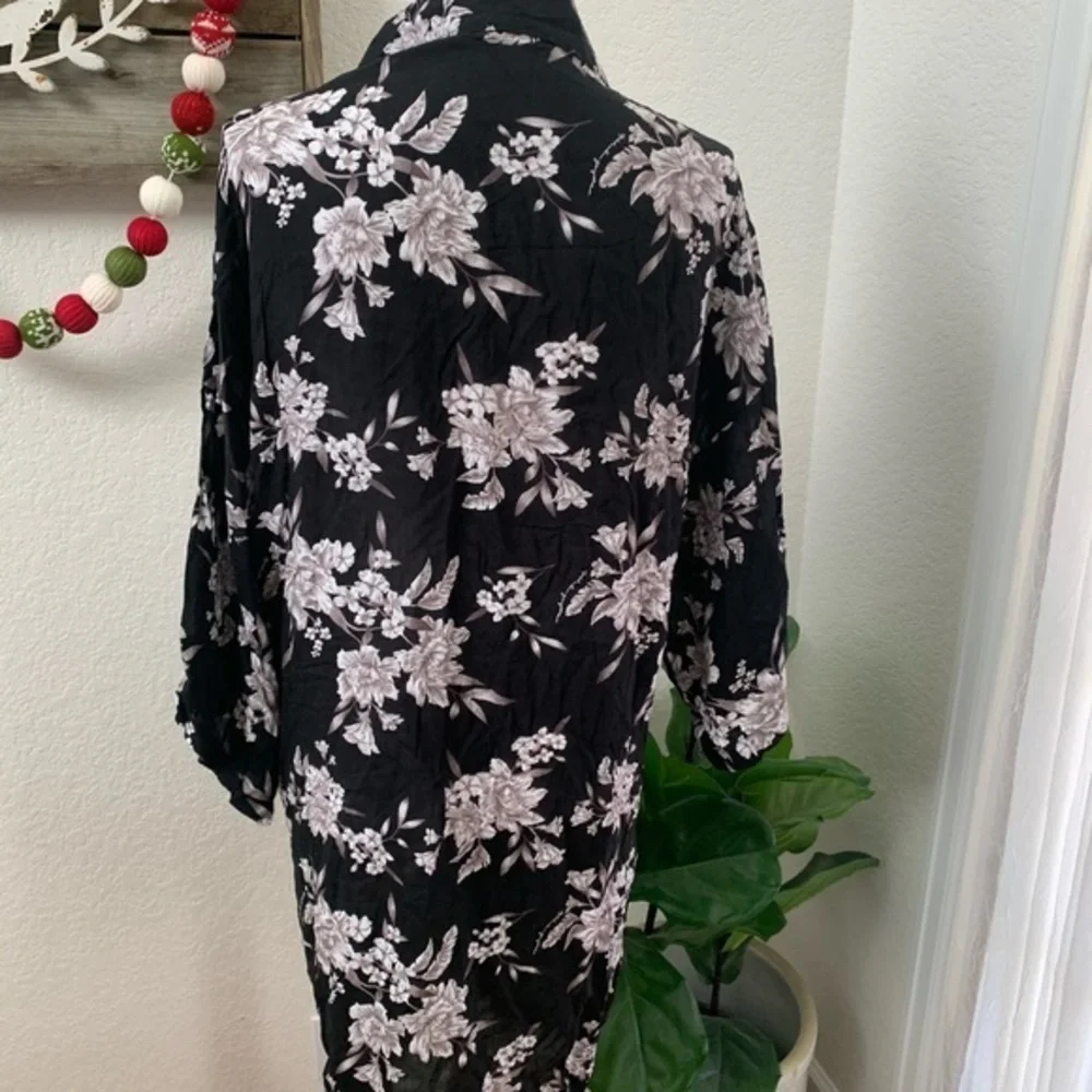 Spiritual gangster‎ floral tie kimono cover up OS